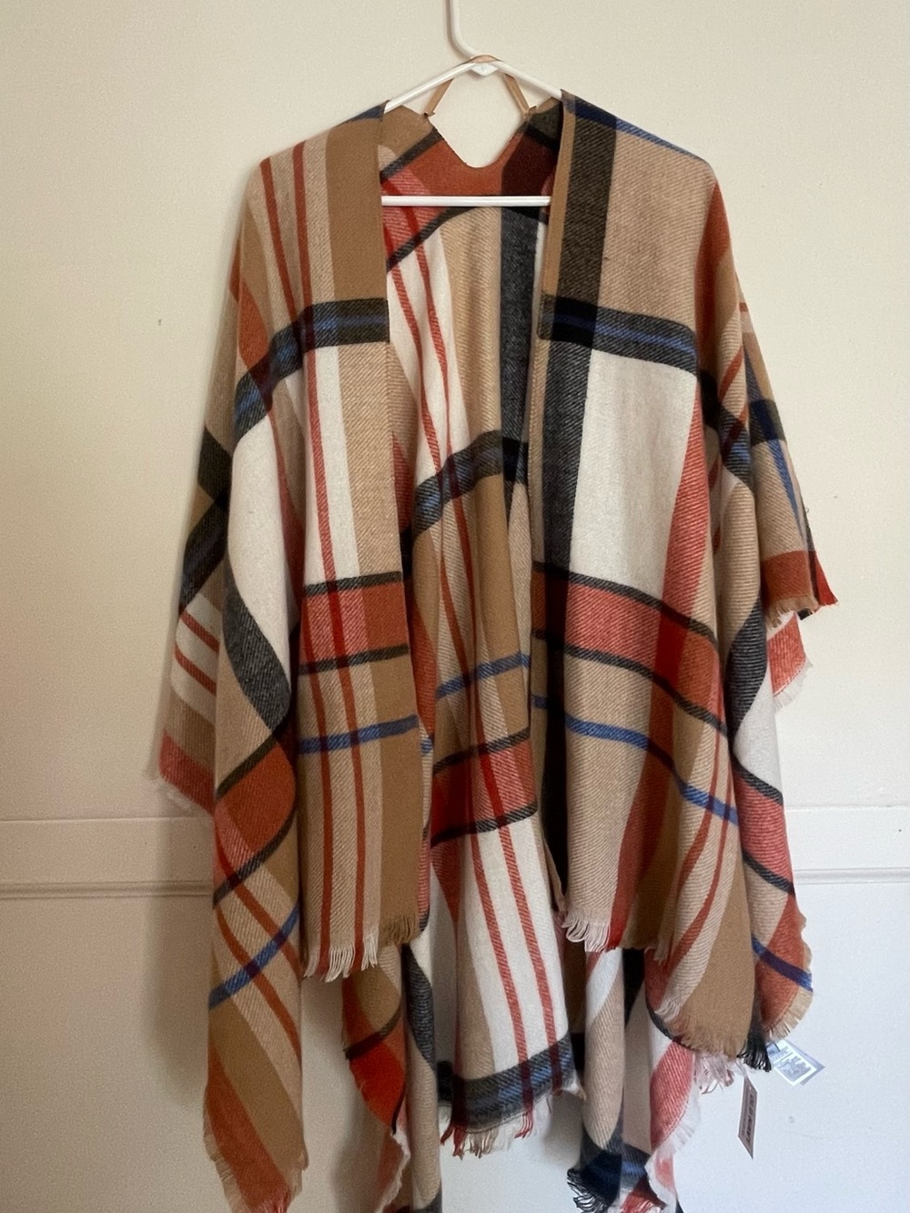 Old Navy Wrap in Tan, White, Rust, Blue, Black